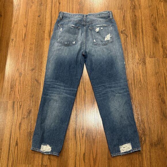 J Brand Jeans Ivy Womens 26 High Rise Bleach Wrecked Faded Cropped Button Fly - Picture 12 of 15